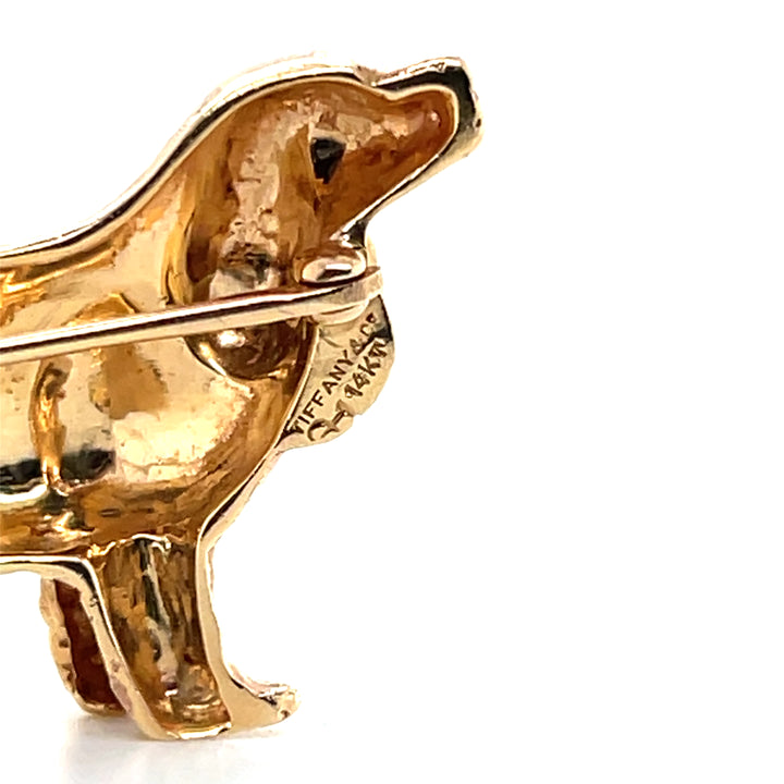 Estate 14KT Yellow Gold Tiffany & Co. Spaniel Brooch, ca. 1960’s