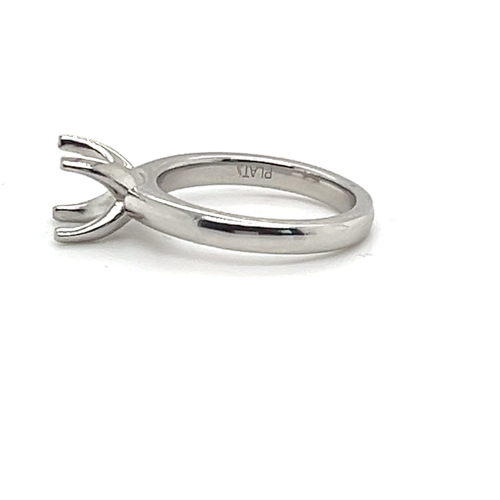 Platinum 8mm Round Solitaire Engagement Ring Mounting