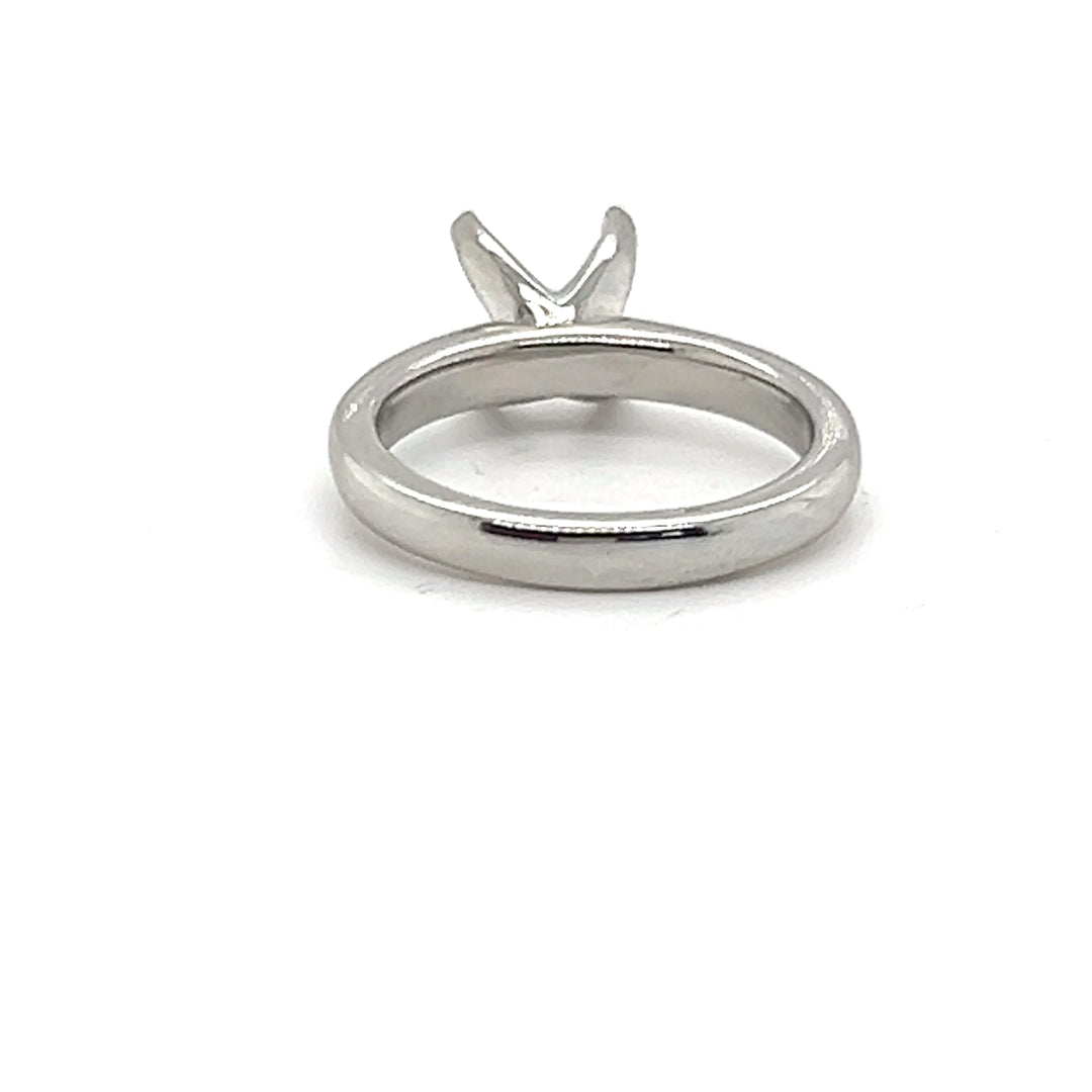Platinum 8mm Round Solitaire Engagement Ring Mounting