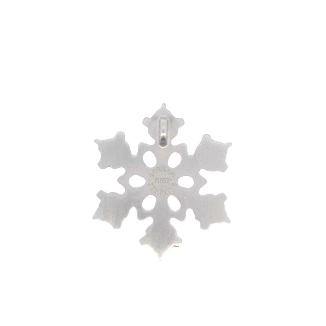 Estate Sterling Silver Snowflake Pendant