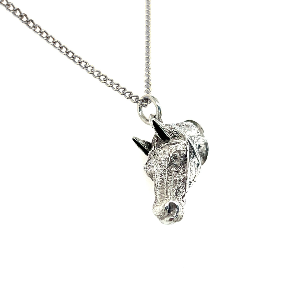 Estate Sterling Silver Vintage Horse Head Pendant