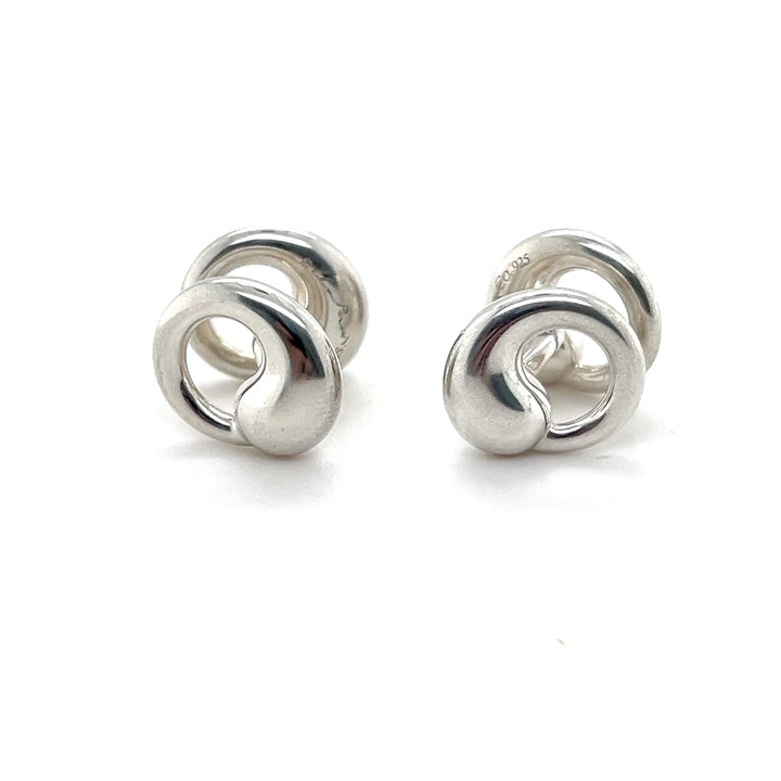 Estate Tiffany & Co. Elsa Peretti Sterling Silver Round Open Circle CufflinkS