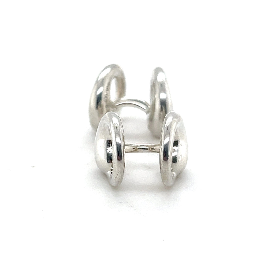 Estate Tiffany & Co. Elsa Peretti Sterling Silver Round Open Circle CufflinkS