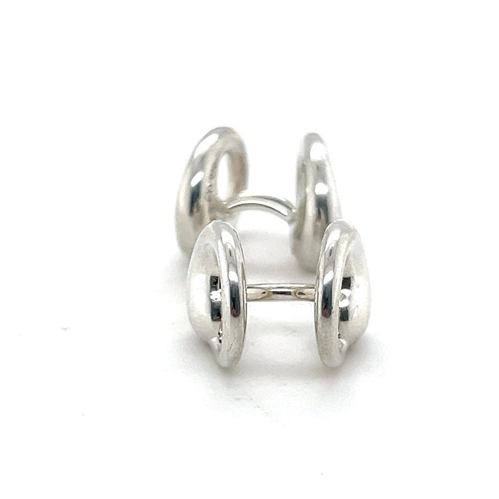 Estate Tiffany & Co. Elsa Peretti Sterling Silver Round Open Circle CufflinkS