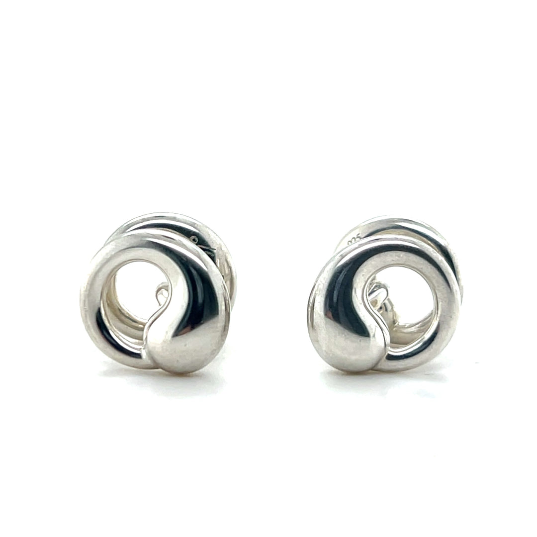 Estate Tiffany & Co. Elsa Peretti Sterling Silver Round Open Circle CufflinkS