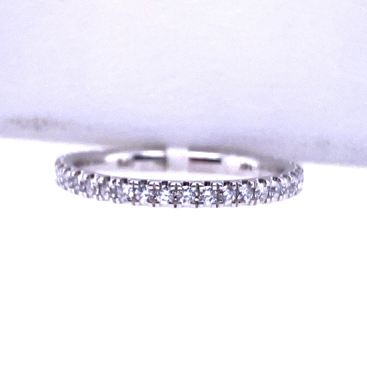 14K White Gold 0.36CTW Round Diamond Classic Wedding Band