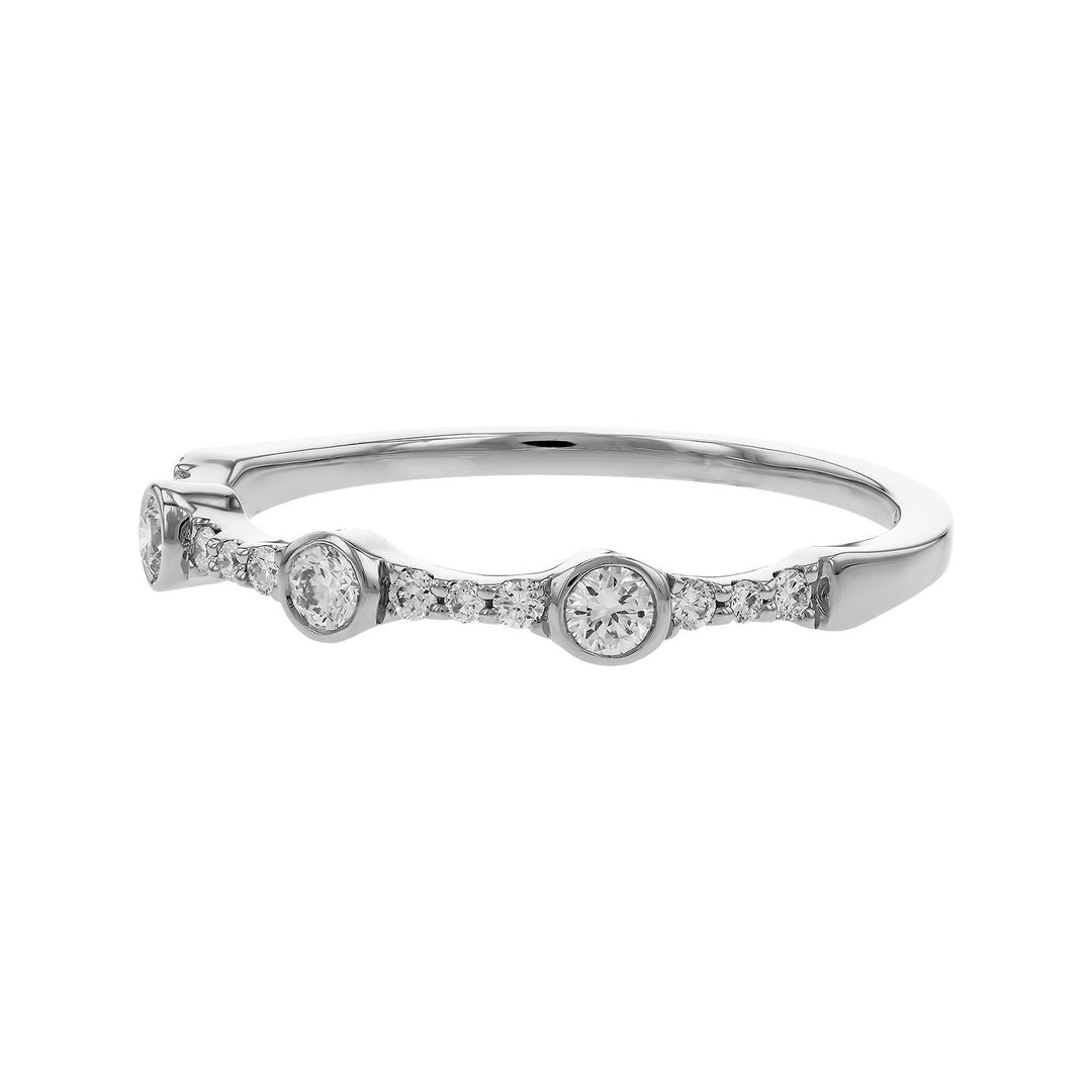 14K White Gold 0.21ctw Diamond Band by Allison Kaufman