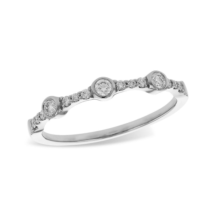 14K White Gold 0.21ctw Diamond Band by Allison Kaufman