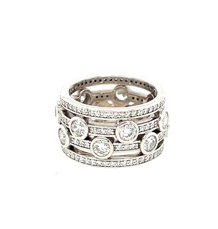 Estate 18K White Gold 2.54ctw Diamond Multi Row Open Ring by Hearts On Fire