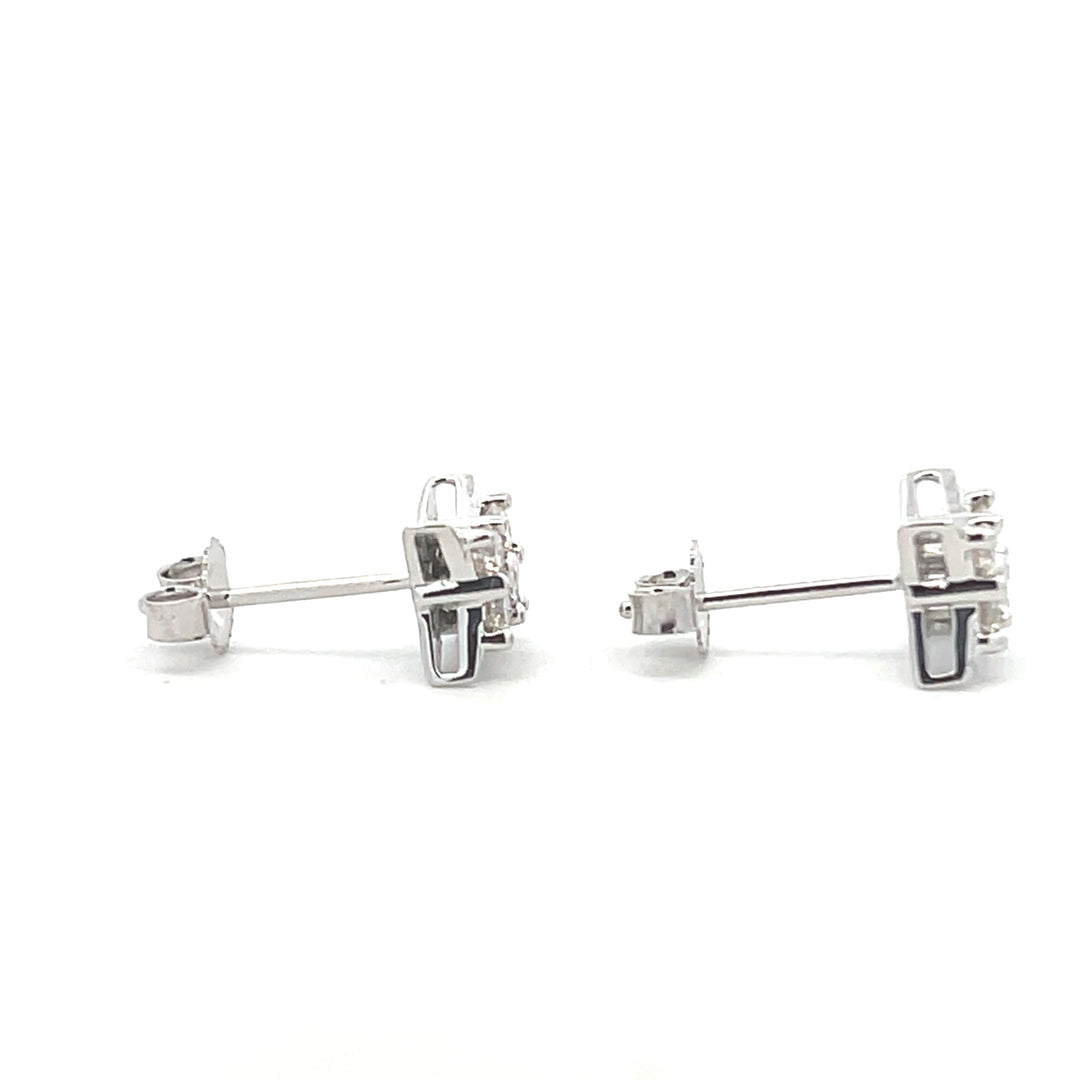 14K White Gold 0.33ctw Diamond Star of Hope Stud Earrings