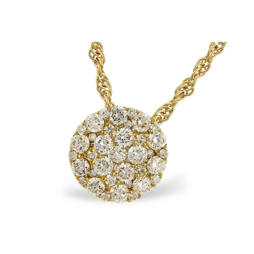 14K White Gold 0.50CTW Diamond Cluster Necklace by Allison Kaufman