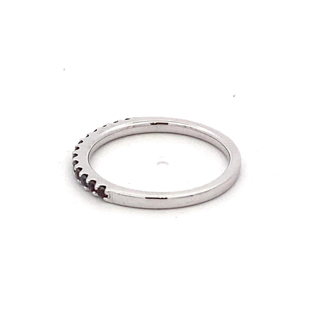 14K White Gold 0.25CTW Round Alexandrite Fashion Band
