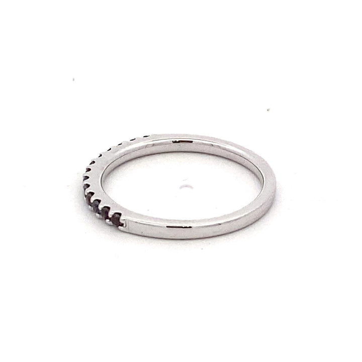 14K White Gold 0.25CTW Round Alexandrite Fashion Band