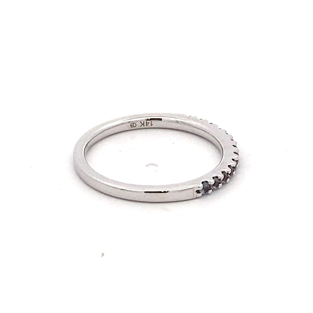 14K White Gold 0.25CTW Round Alexandrite Fashion Band