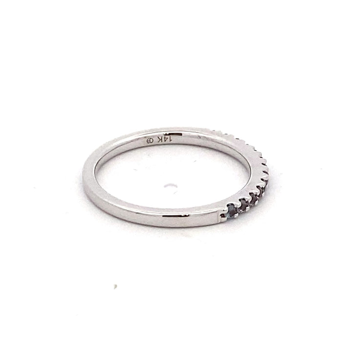 14K White Gold 0.25CTW Round Alexandrite Fashion Band