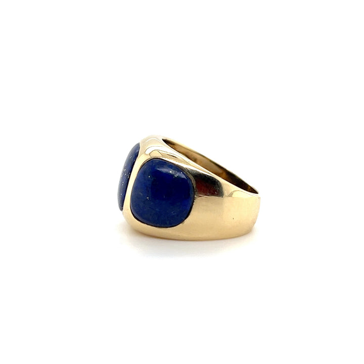 Estate 18K Yellow Gold Lapis Lazuli Statement Ring