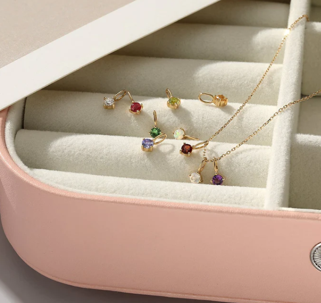 14K Yellow Gold Round Tanzanite Solitaire Charm by Aurelie Gi