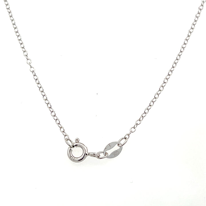 Sterling Silver 2.00ctw Crushed Emerald Heart Necklace