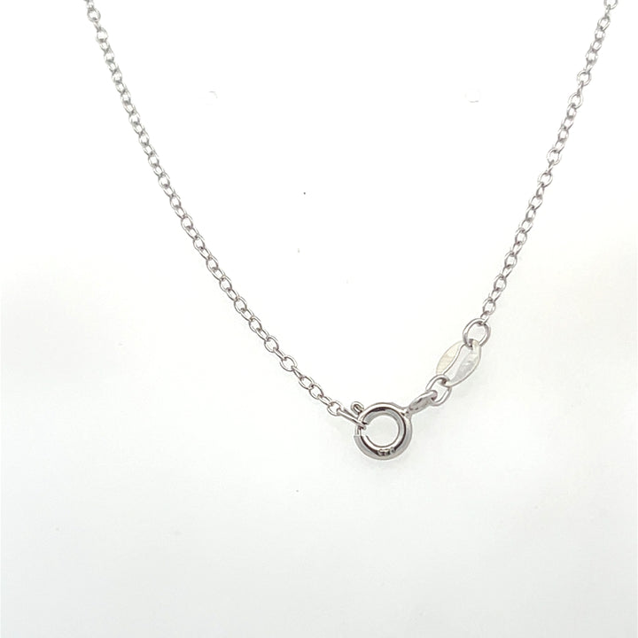 Sterling Silver 2.00ctw Crushed Blue Sapphire Heart Necklace