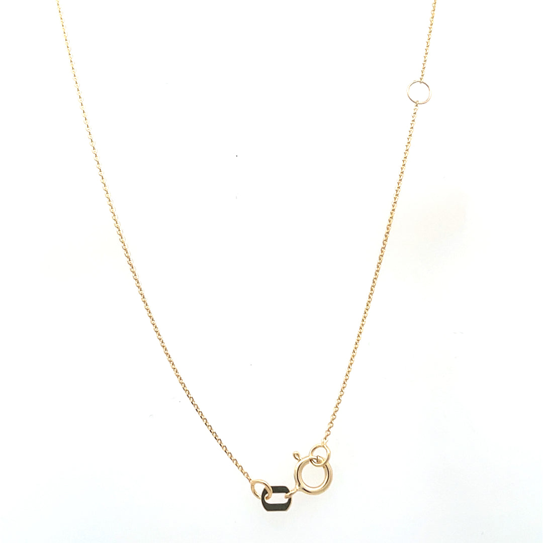 14K Yellow Gold Oval Amethyst & Diamond Necklace