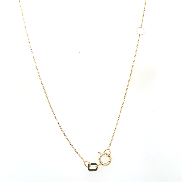 14K Yellow Gold Oval Amethyst & Diamond Necklace