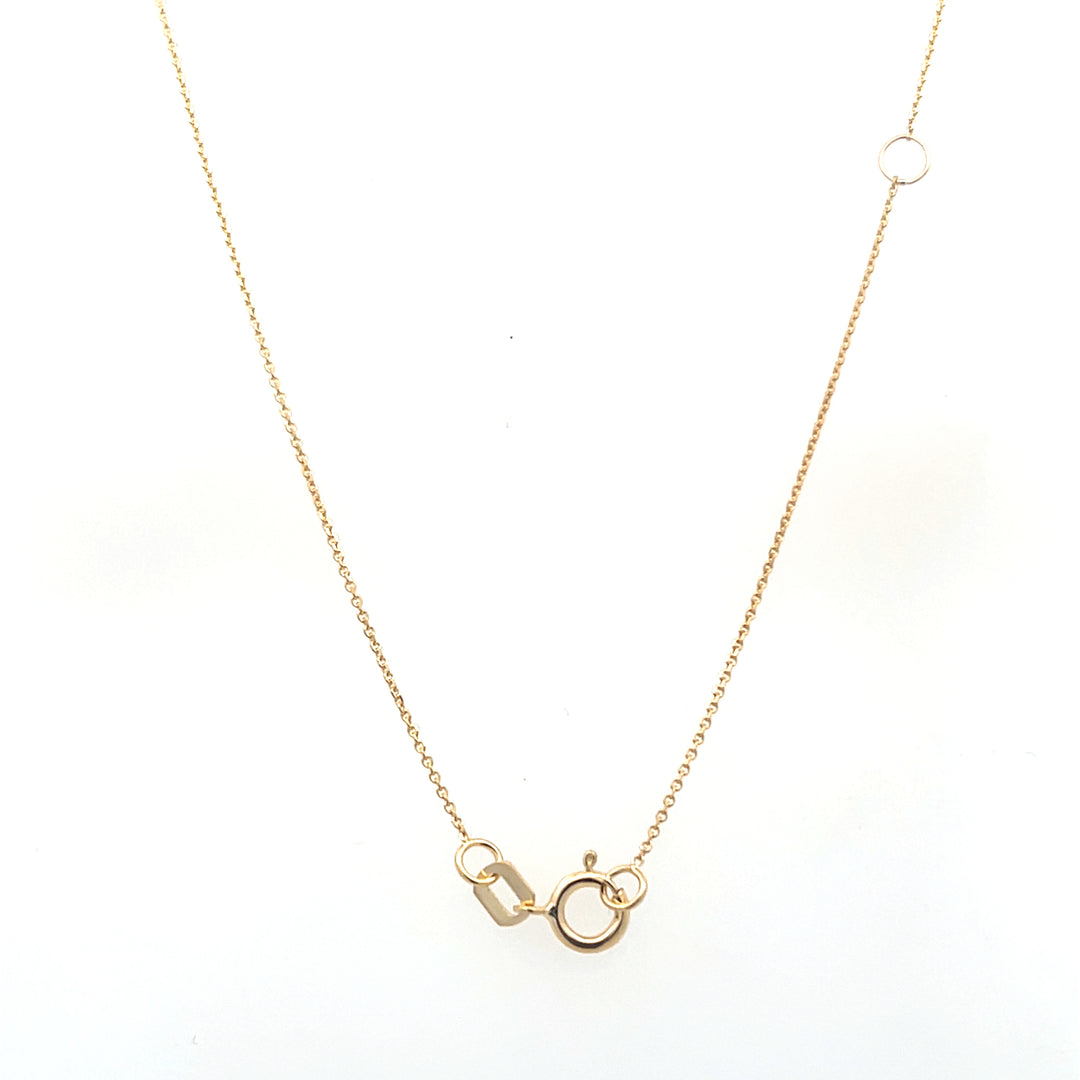 14K Yellow Gold Oval Emerald & Diamond Necklace