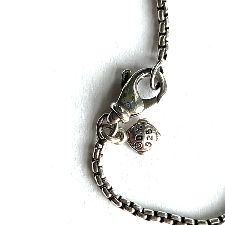 Estate Sterling Silver Amethyst & Diamond Chatelaine Station Necklace by David Yurman