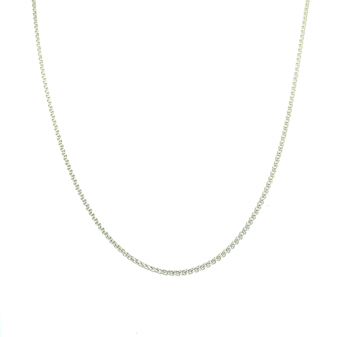 14K White Gold 1.00mm Wheat Chain Necklace
