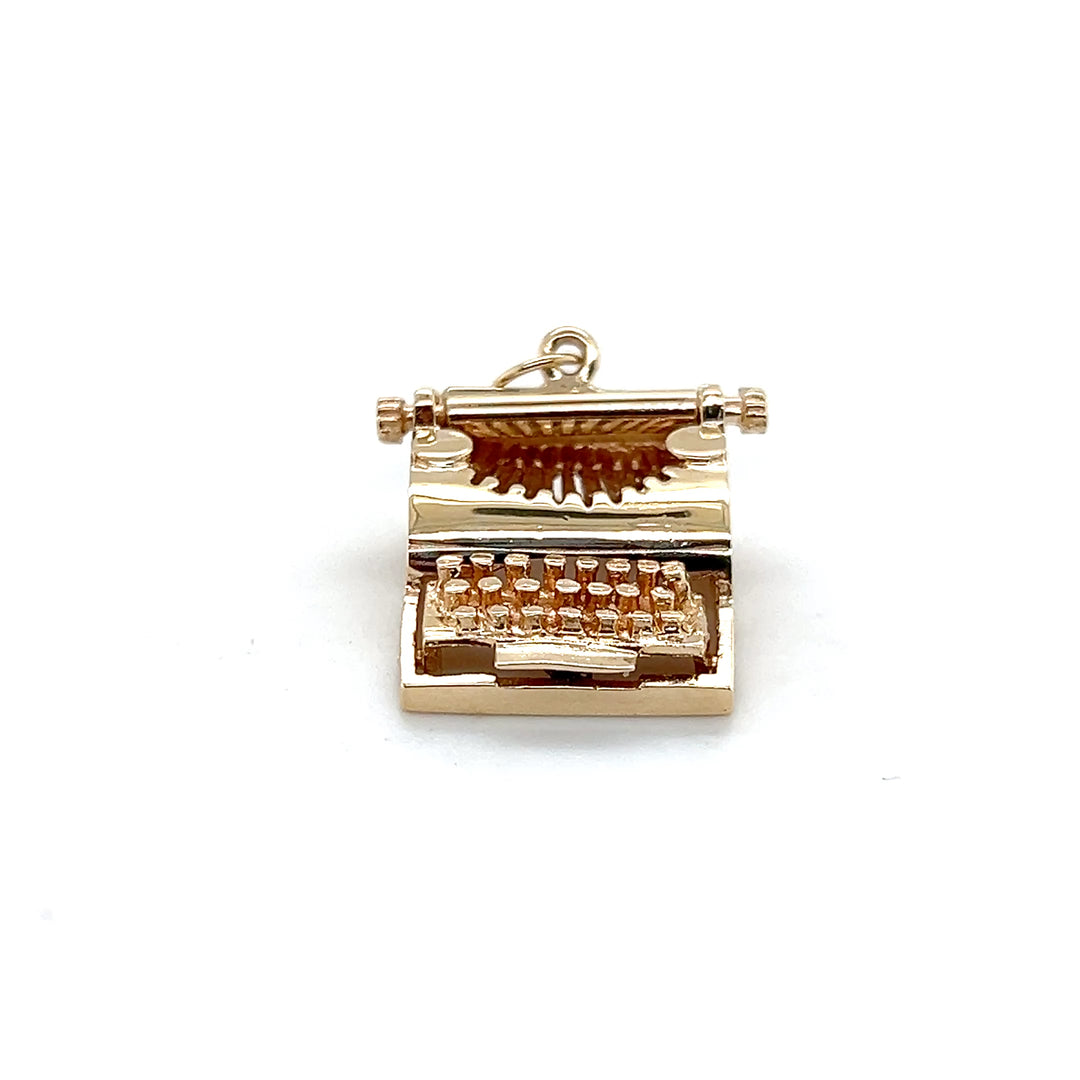 Estate 14KT Yellow Gold Typewriter Pendant/Charm, ca. 1970’s