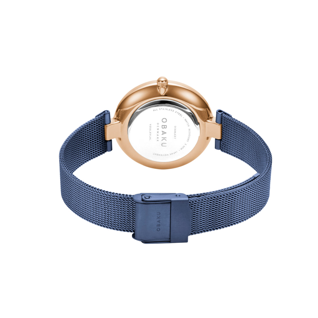 Rose Gold Diamant Ocean Women's Watch by Obaku