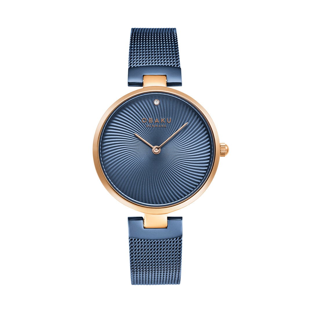 Rose Gold Diamant Ocean Women's Watch by Obaku