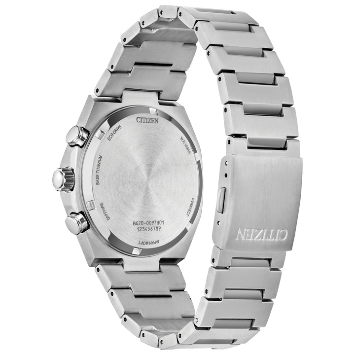 Titanium Eco Drive Salmon Zenshin Chrono Watch by Citizen