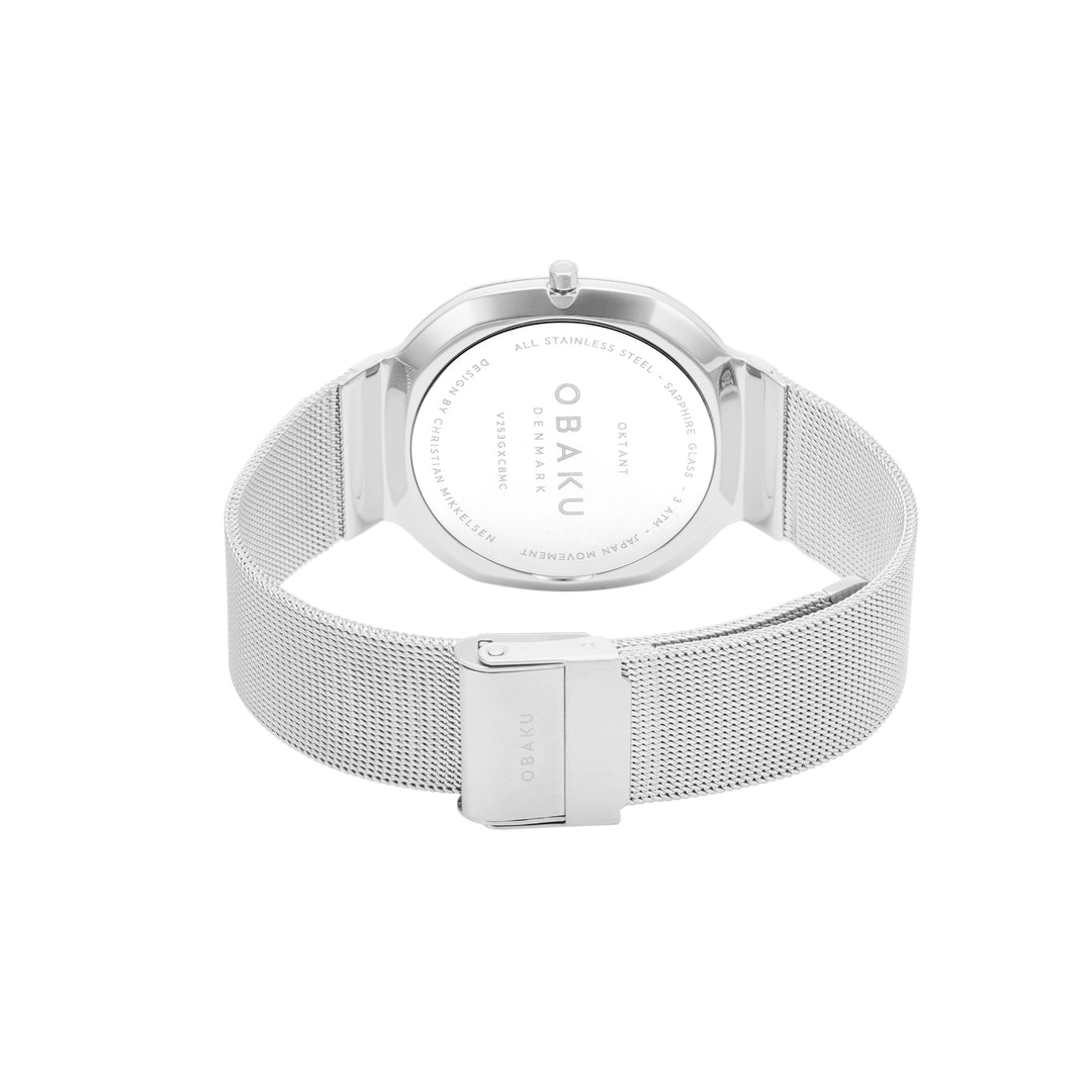 Stainless Steel Oktant Onyx Watch by Obaku