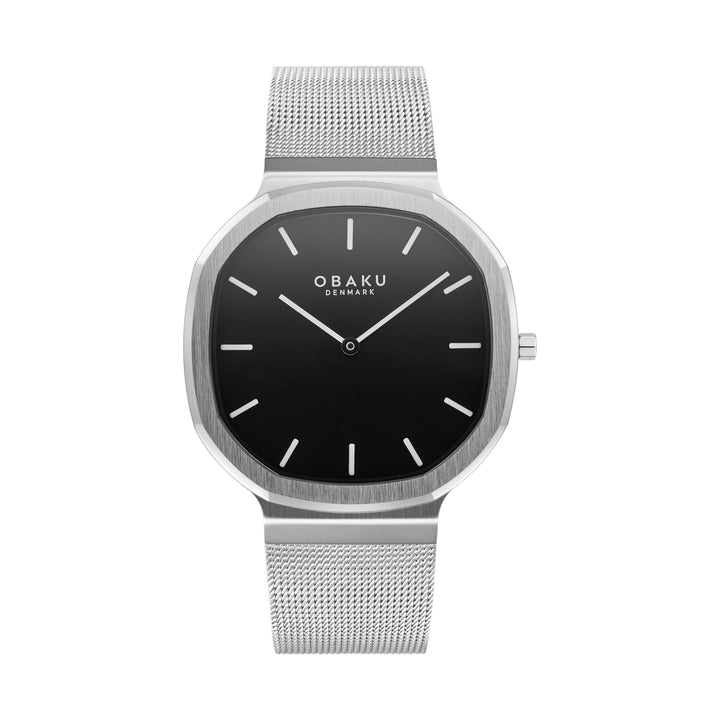 Stainless Steel Oktant Onyx Watch by Obaku