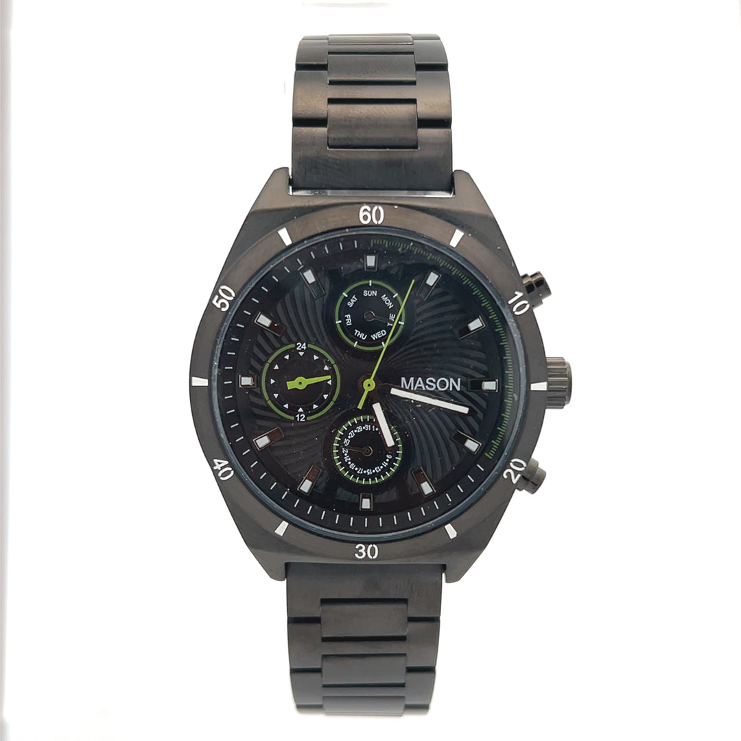 Mason Men's Stainless Steel Quartz Watch with Gray Strap