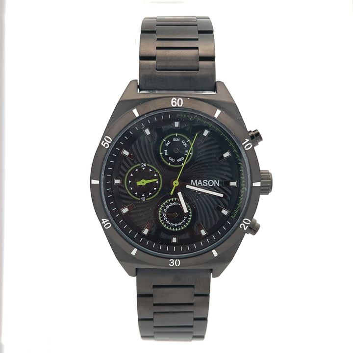 Mason Men's Stainless Steel Quartz Watch with Gray Strap