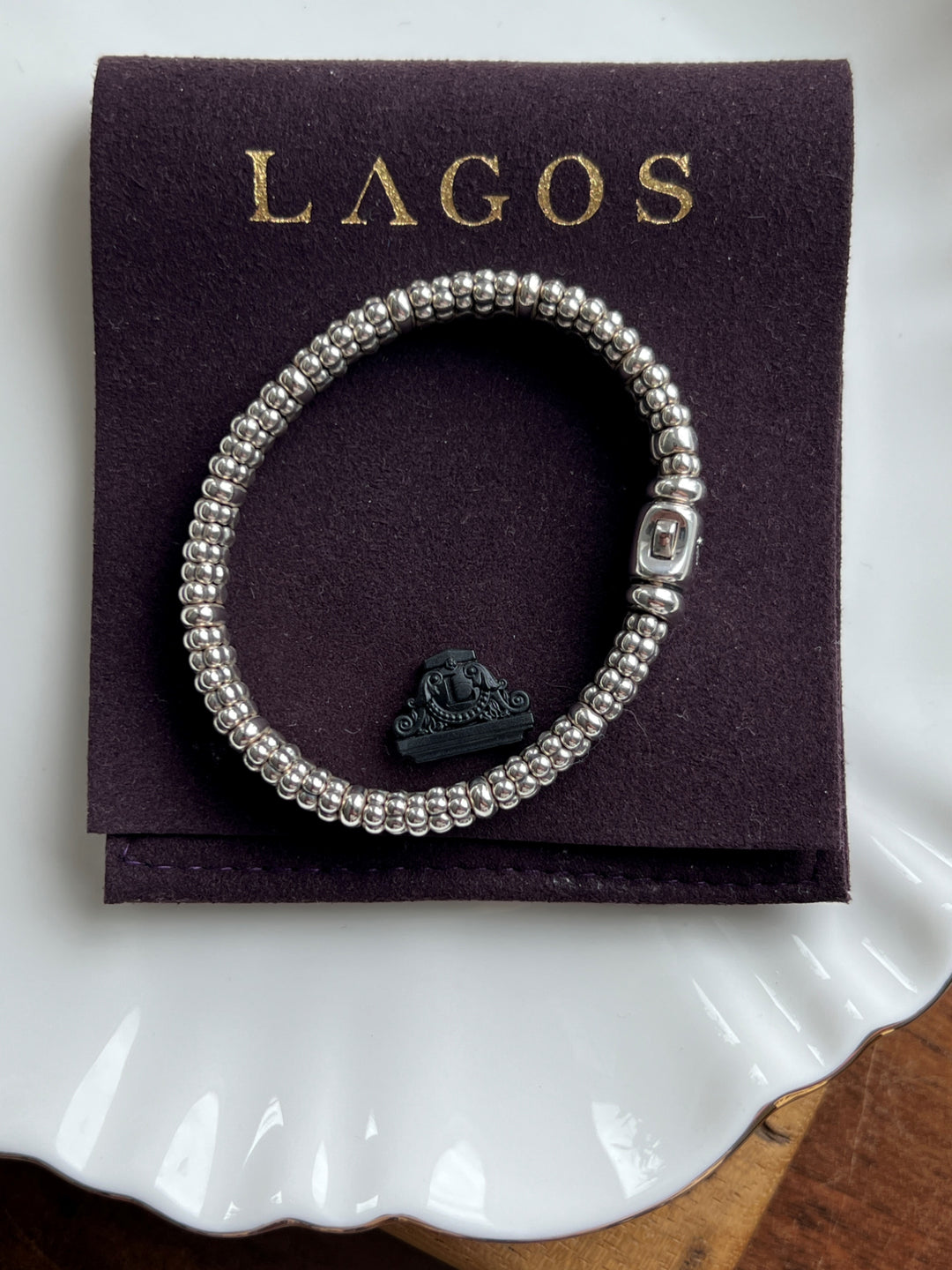 Estate Lagos Sterling Silver Caviar Bracelet