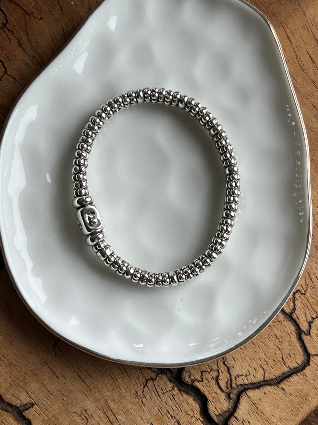 Estate Lagos Sterling Silver Caviar Bracelet