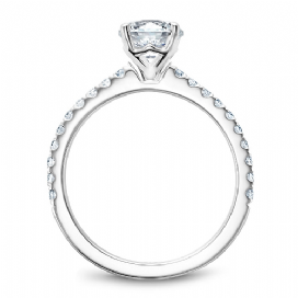 14K White Gold 0.28ctw Diamond Classic Engagement Ring Mounting