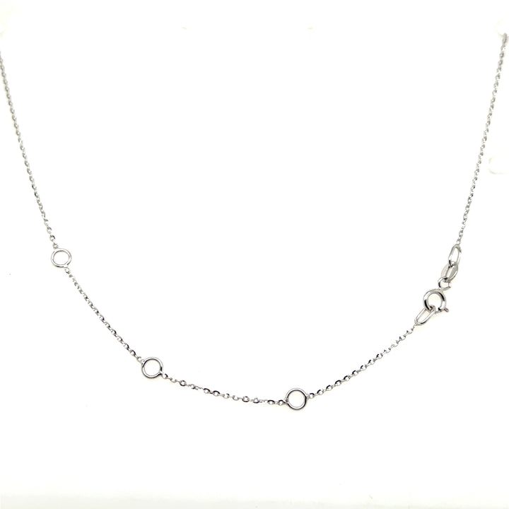 14K White Gold 0.56CTW Oval Pink Sapphire & Diamond Halo Necklace