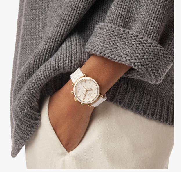 Shinola Canfield Sport 40mm Chronograph White Ceramic Gold-Tone Watch