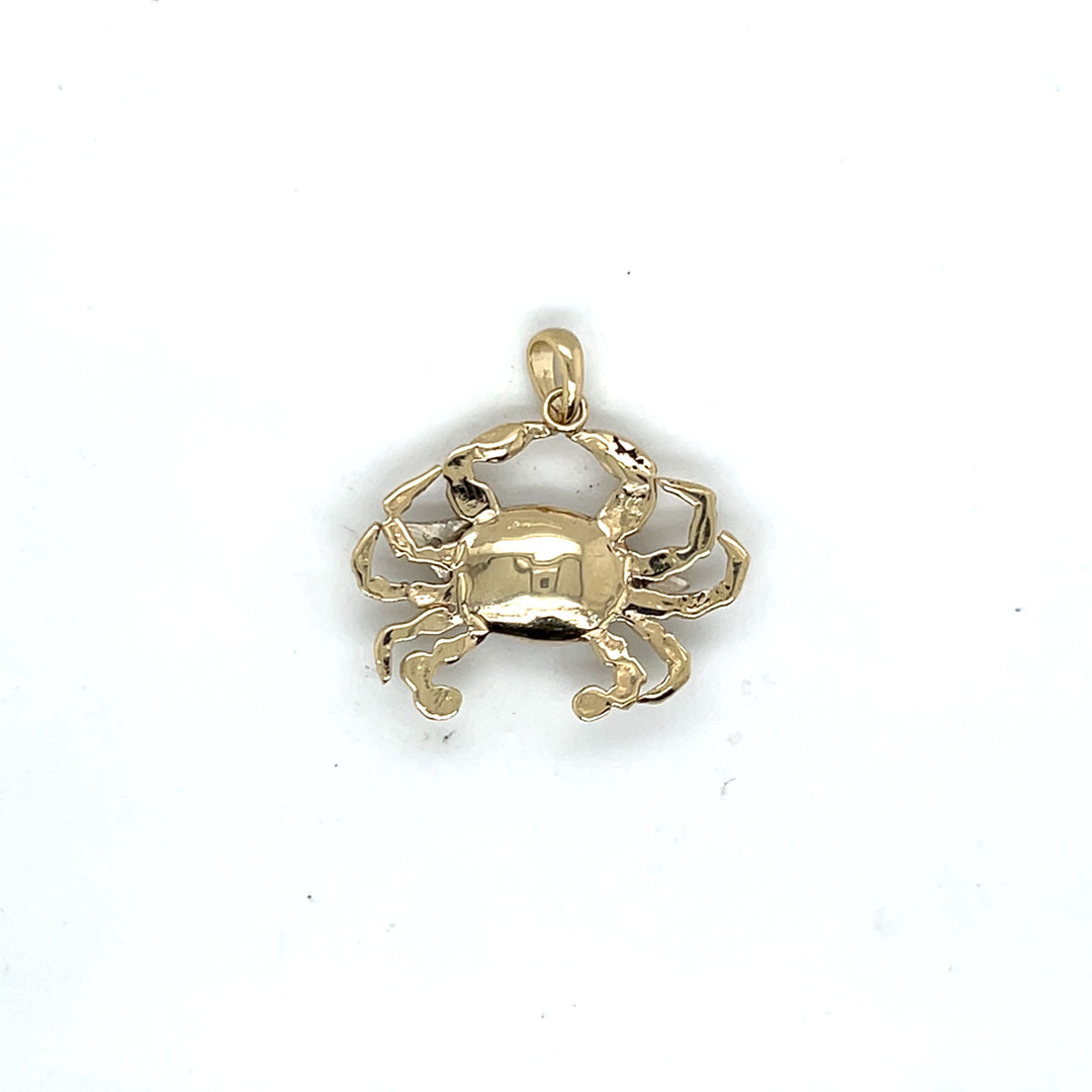 14K Two Tone Gold 0.58CTW Diamond Crab Pendant