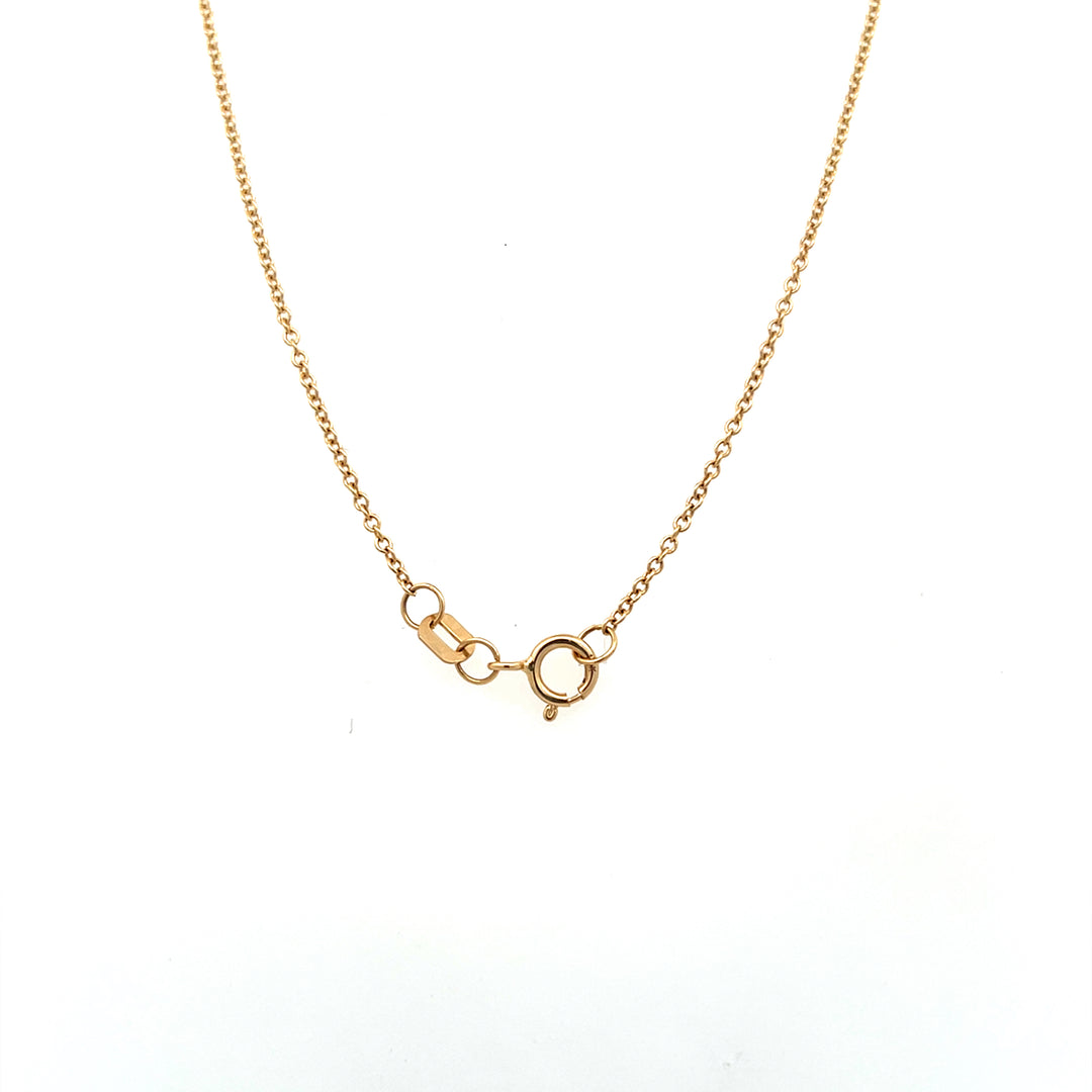 10K Yellow Gold 0.02CTW Diamond Sand Dollar Necklace