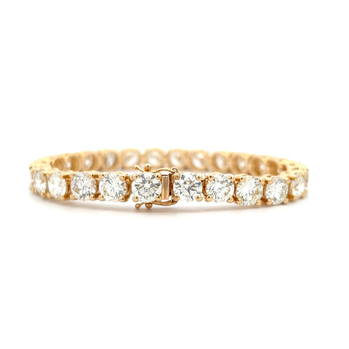 18K Yellow Gold 26.28CTW Diamond Tennis Bracelet