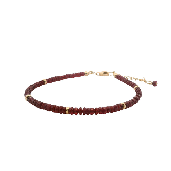 18K Yellow Gold 16CTW Ruby Bead Bracelet