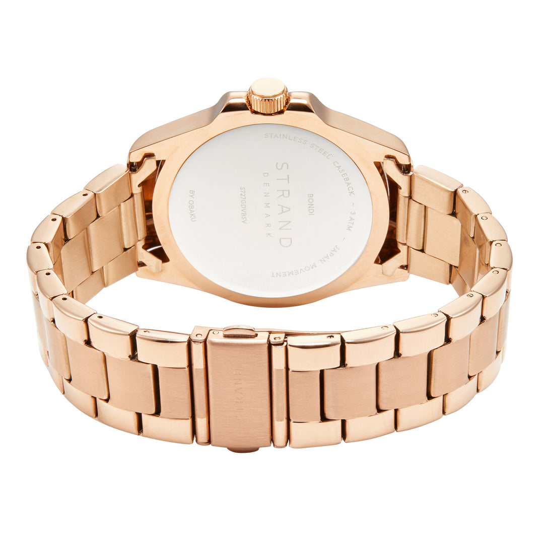 Stainless Steel Rose Gold Bondi Merlot Watch by Obaku