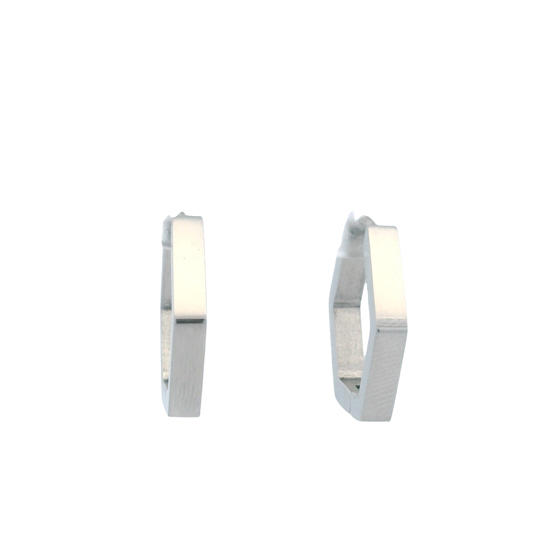 Stainless Steel 18MM Hexagon Hoop Earrings