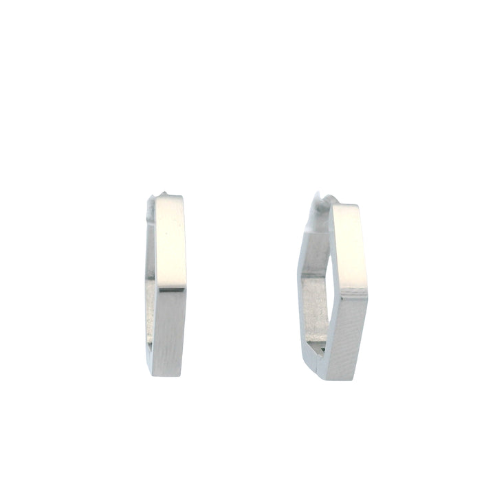 Stainless Steel 18MM Hexagon Hoop Earrings