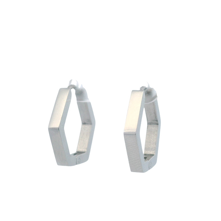 Stainless Steel 18MM Hexagon Hoop Earrings