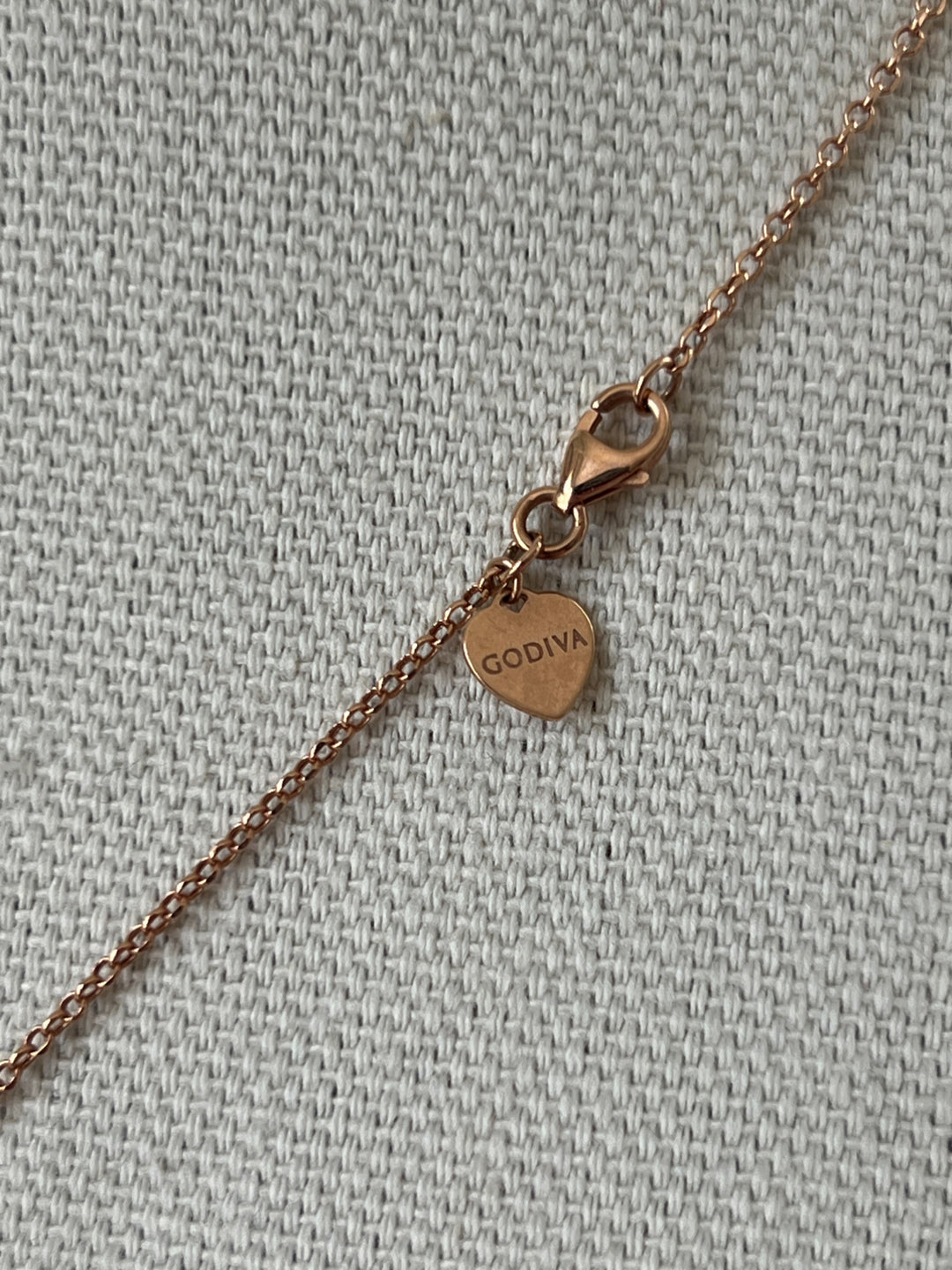 Estate 14K Rose Gold Ruby & Diamond Heart Pendant Necklace from the Le Vian x Godiva Collection